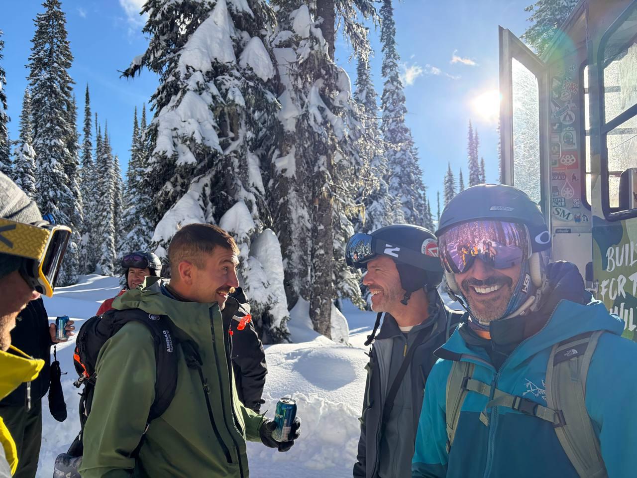 Catski crew — bluebird day